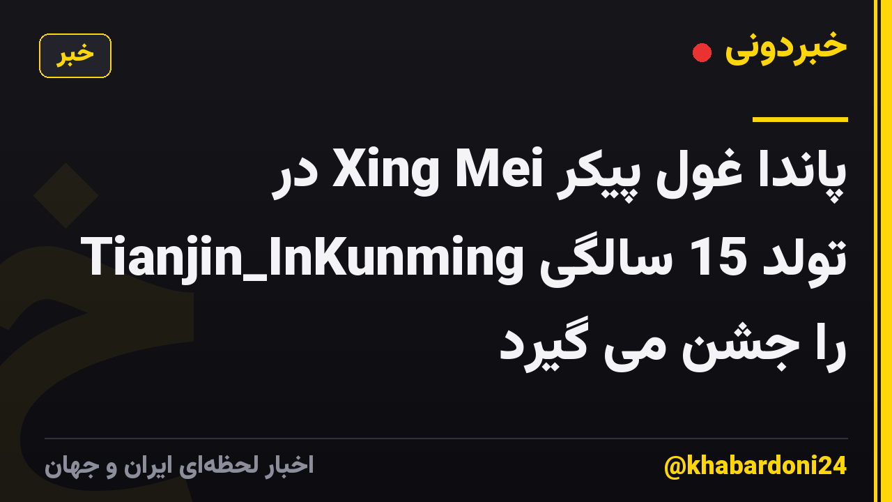 پاندا غول پیکر Xing Mei در Tianjin_InKunming تولد 15 سالگی را جشن می گیرد