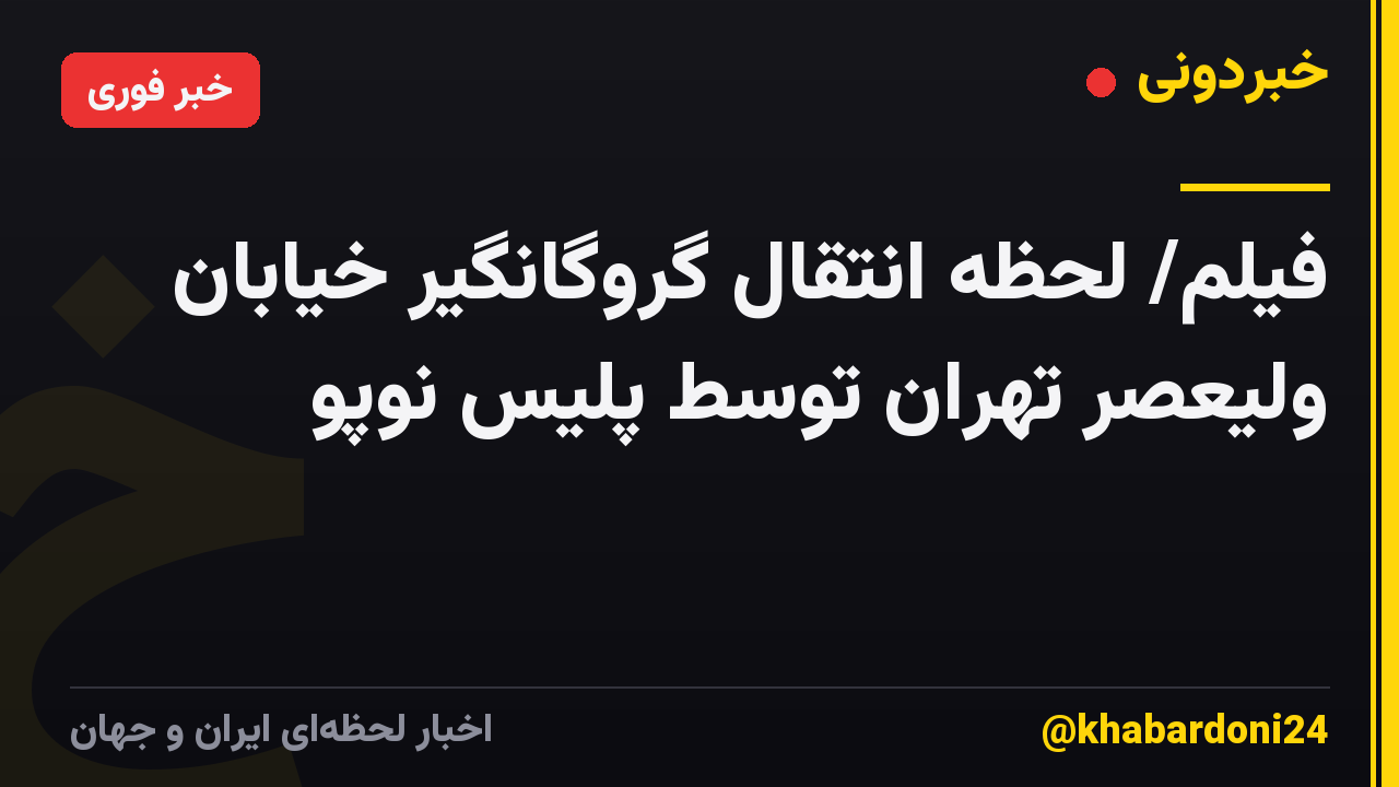 فیلم/ لحظه انتقال گروگانگیر خیابان ولیعصر تهران توسط پلیس نوپو