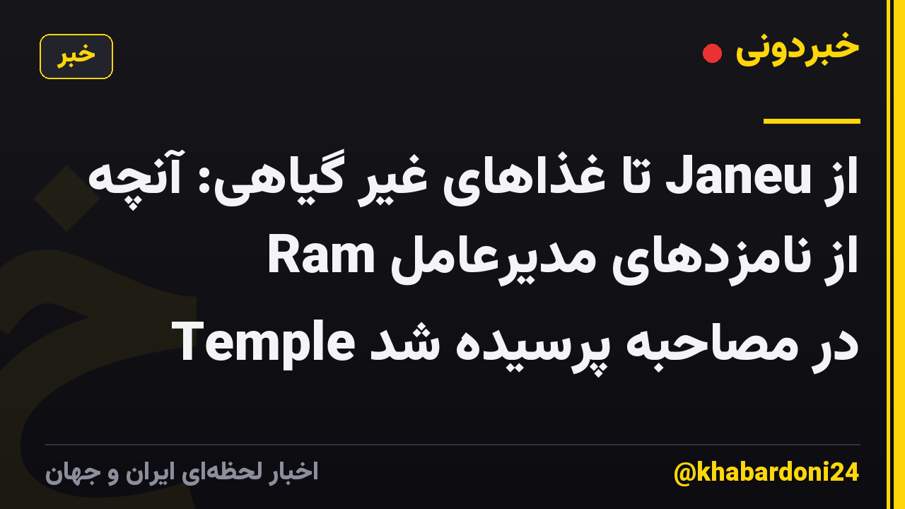 از Janeu تا غذاهای غیر گیاهی: آنچه از نامزدهای مدیرعامل Ram Temple در مصاحبه پرسیده شد