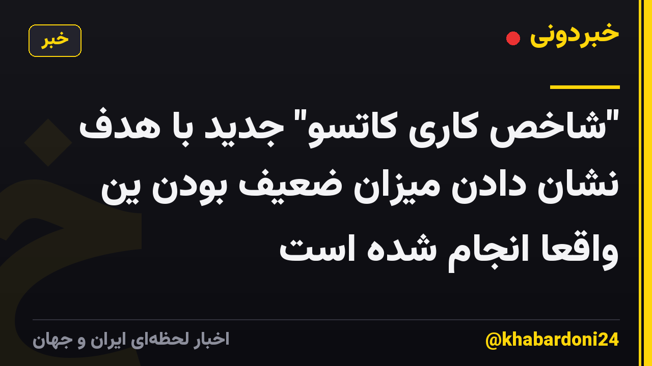 "شاخص کاری کاتسو" جدید با هدف نشان دادن میزان ضعیف بودن ین واقعاً انجام شده است