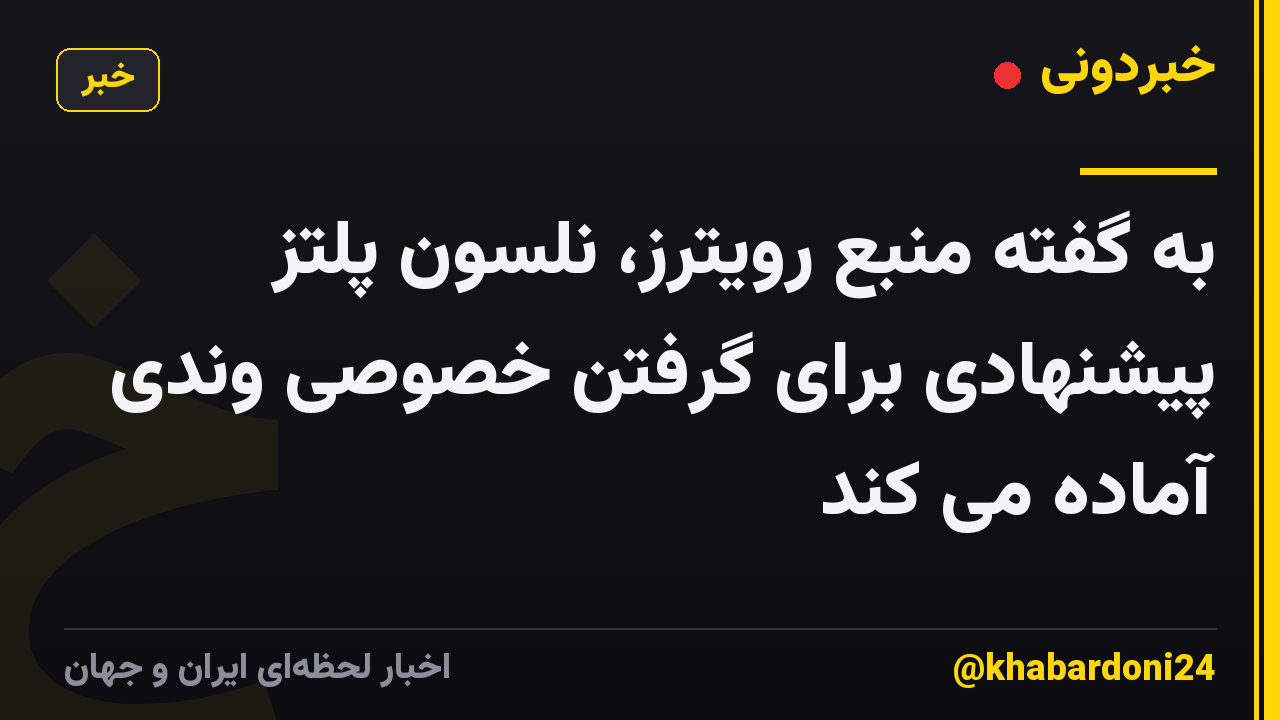 به گفته منبع رویترز، نلسون پلتز پیشنهادی برای گرفتن خصوصی وندی آماده می کند