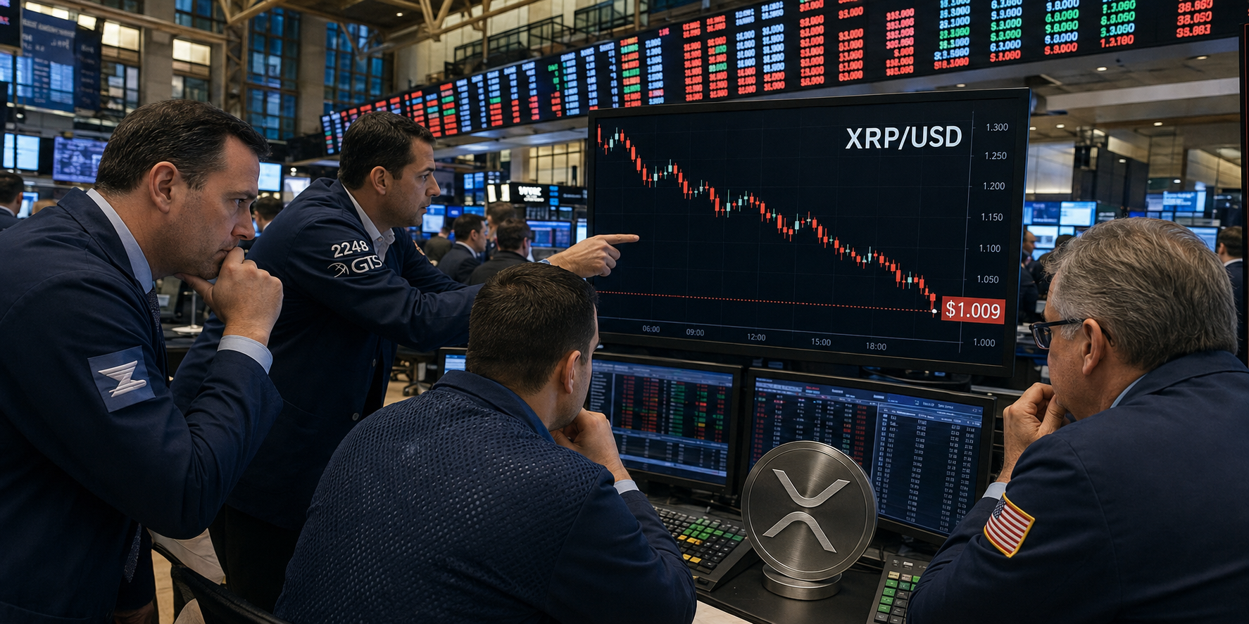 قیمت XRP در تقاطع 1 دلاری است زیرا نهنگ ها و تکنیک های فنی راه های مخالف را نشان می دهند