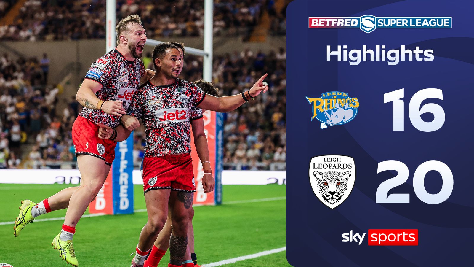 Leeds Rhinos 16-20 Leigh Leopards | نکات مهم سوپرلیگ