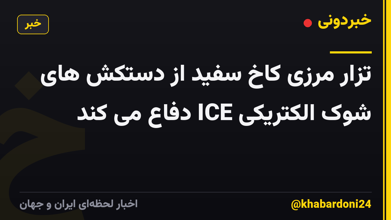 تزار مرزی کاخ سفید از دستکش های شوک الکتریکی ICE دفاع می کند