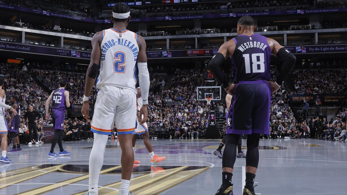 Shai Gilgeous-Alexander پس از بازنشستگی Thunder 'Legend' از راسل وستبروک در پستی نادر تقدیر می کند.