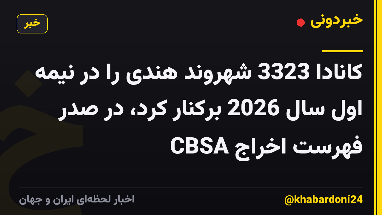 کانادا 3323 شهروند هندی را در نیمه اول سال 2026 برکنار کرد، در صدر فهرست اخراج CBSA