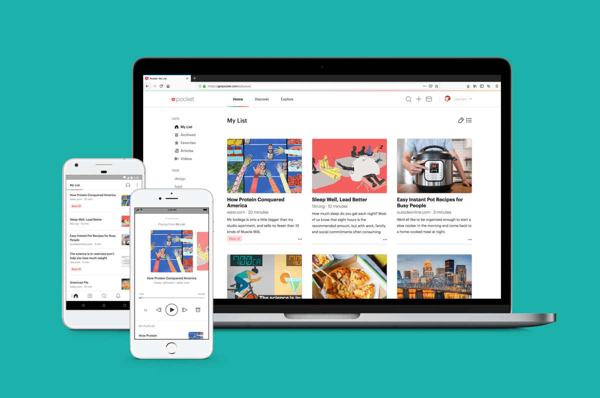 بسته شدن برنامه «بخوانید بعداً» Pocket - در اینجا بهترین جایگزینها وجود دارد