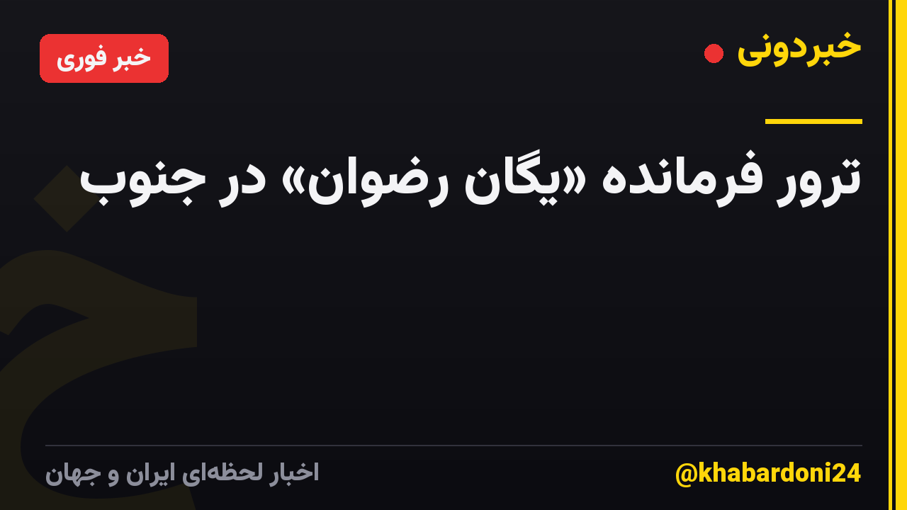 ترور فرمانده «یگان رضوان» در جنوب
