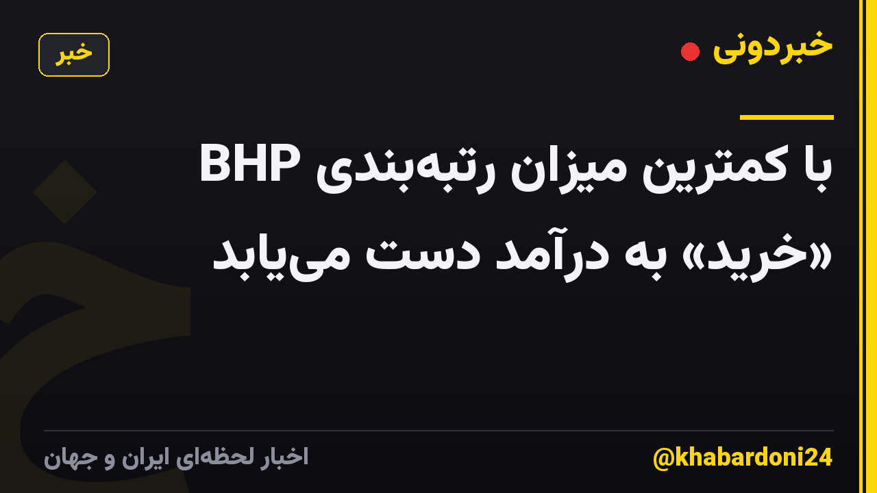 BHP با کمترین میزان رتبه‌بندی «خرید» به درآمد دست می‌یابد