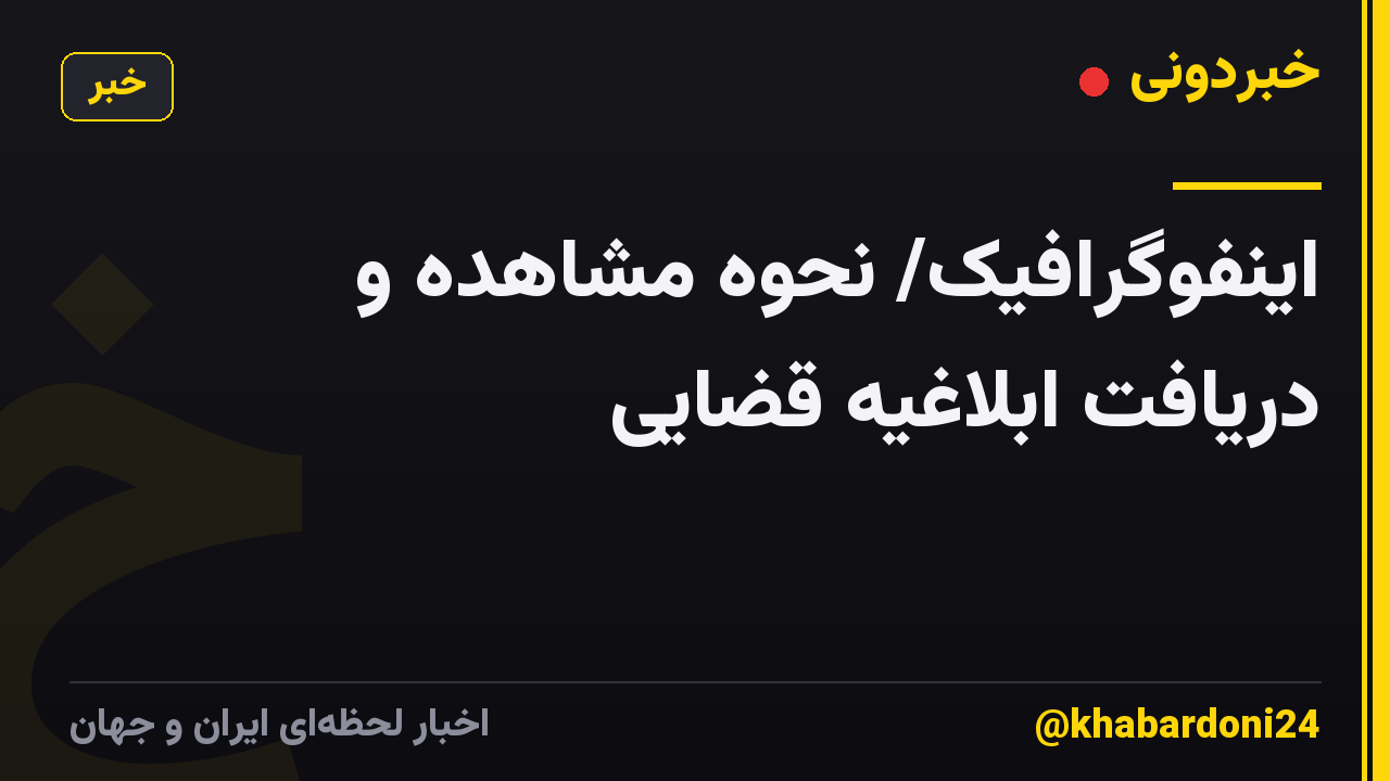 اینفوگرافیک/ نحوه مشاهده و دریافت ابلاغیه قضایی