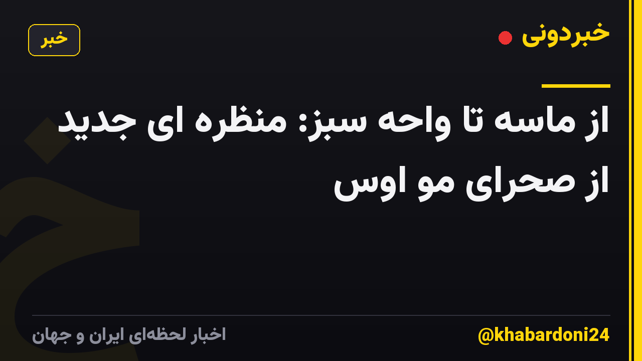 از ماسه تا واحه سبز: منظره ای جدید از صحرای مو اوس