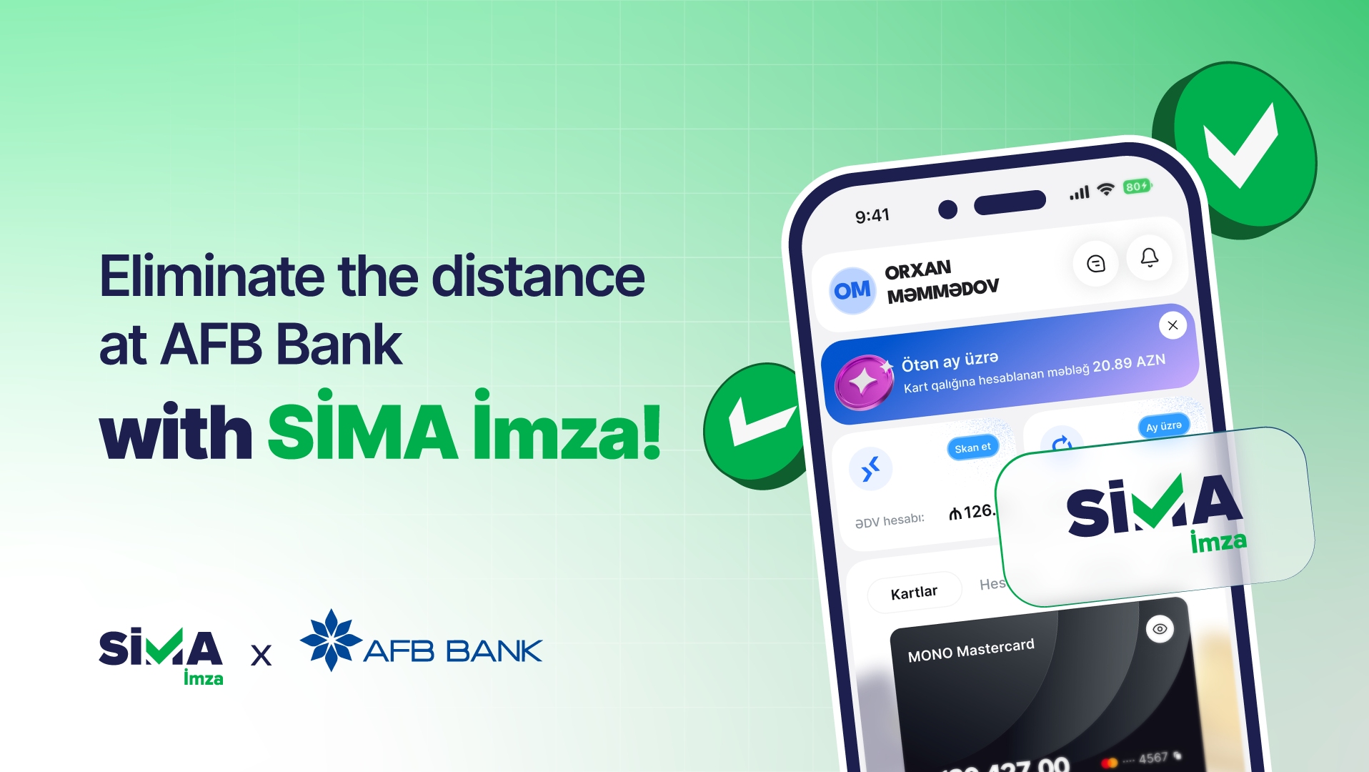 "SİMA İmza" در خدمات دیجیتال بانک AFB یکپارچه شده است