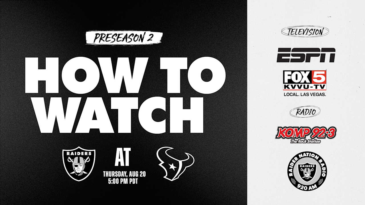 نحوه تماشا، گوش دادن و پخش زنده Raiders در Texans