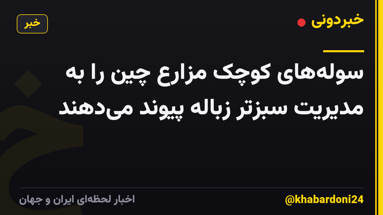 سولههای کوچک مزارع چین را به مدیریت سبزتر زباله پیوند میدهند