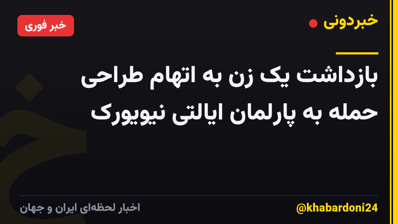 بازداشت یک زن به اتهام طراحی حمله به پارلمان ایالتی نیویورک