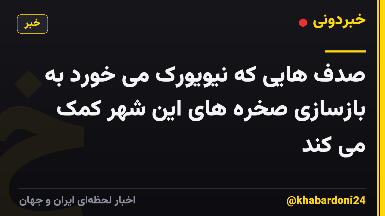صدف هایی که نیویورک می خورد به بازسازی صخره های این شهر کمک می کند