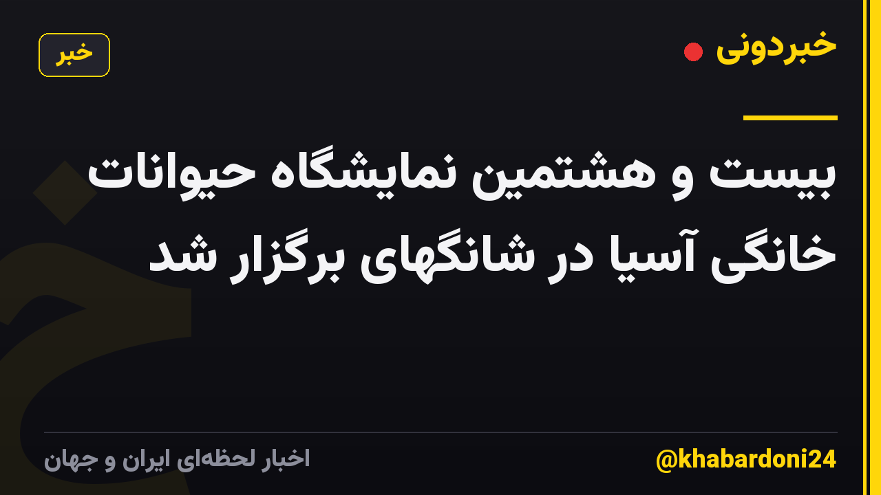 بیست و هشتمین نمایشگاه حیوانات خانگی آسیا در شانگهای برگزار شد