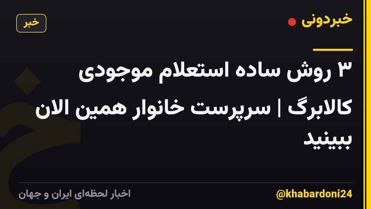 ۳ روش ساده استعلام موجودی کالابرگ | سرپرست خانوار همین الان ببینید