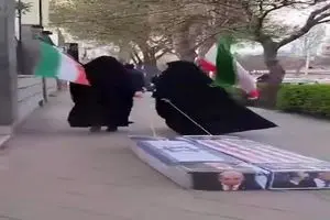 تابوت‌های ترامپ و نتانیاهو در تهران+ فیلم