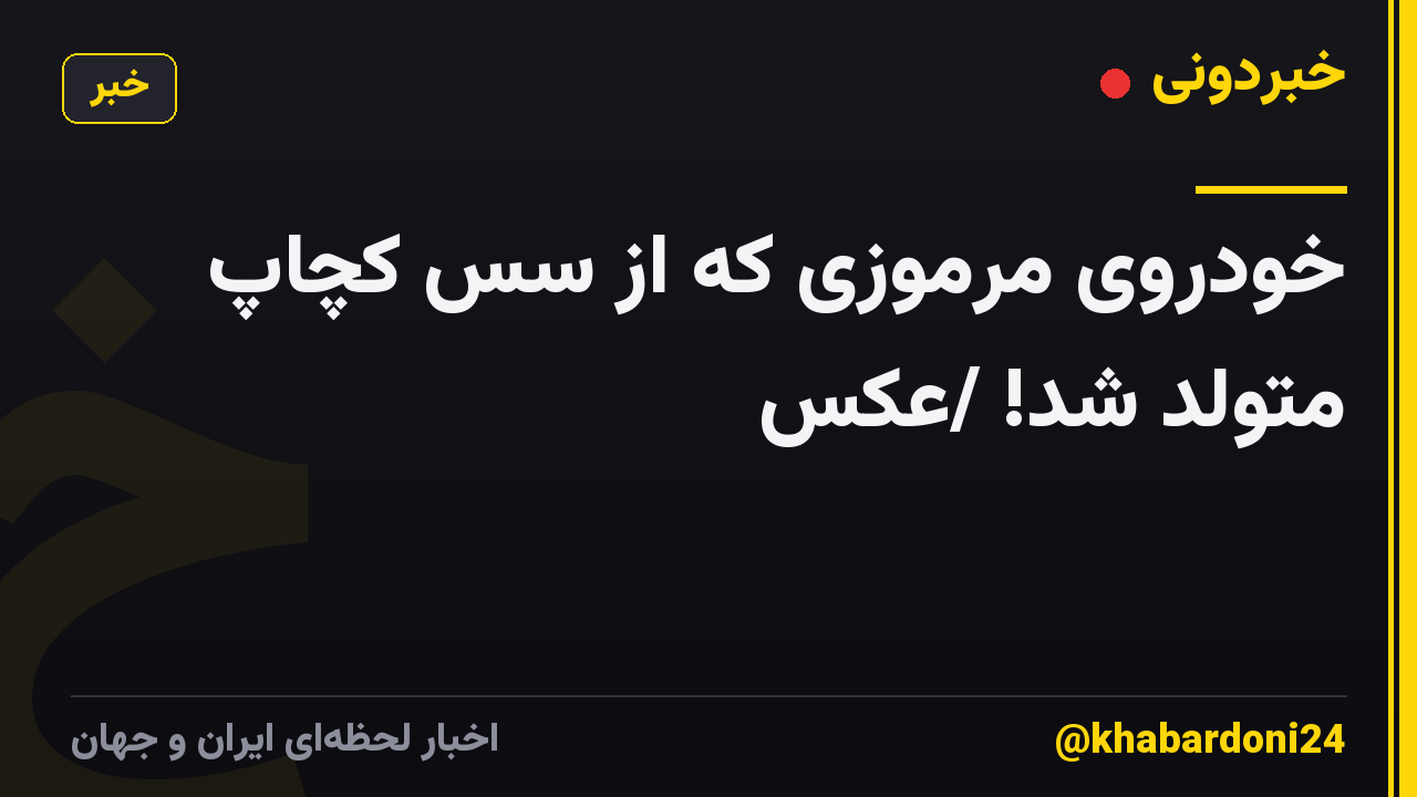 خودروی مرموزی که از سس کچاپ متولد شد! /عکس