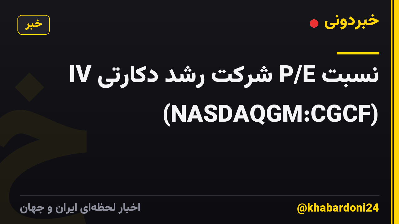 نسبت P/E شرکت رشد دکارتی IV (NASDAQGM:CGCF)