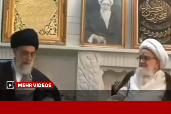 فیلمی دیدهنشده از حضور رهبر شهید در منزل آیتالله صافی گلپایگانی
