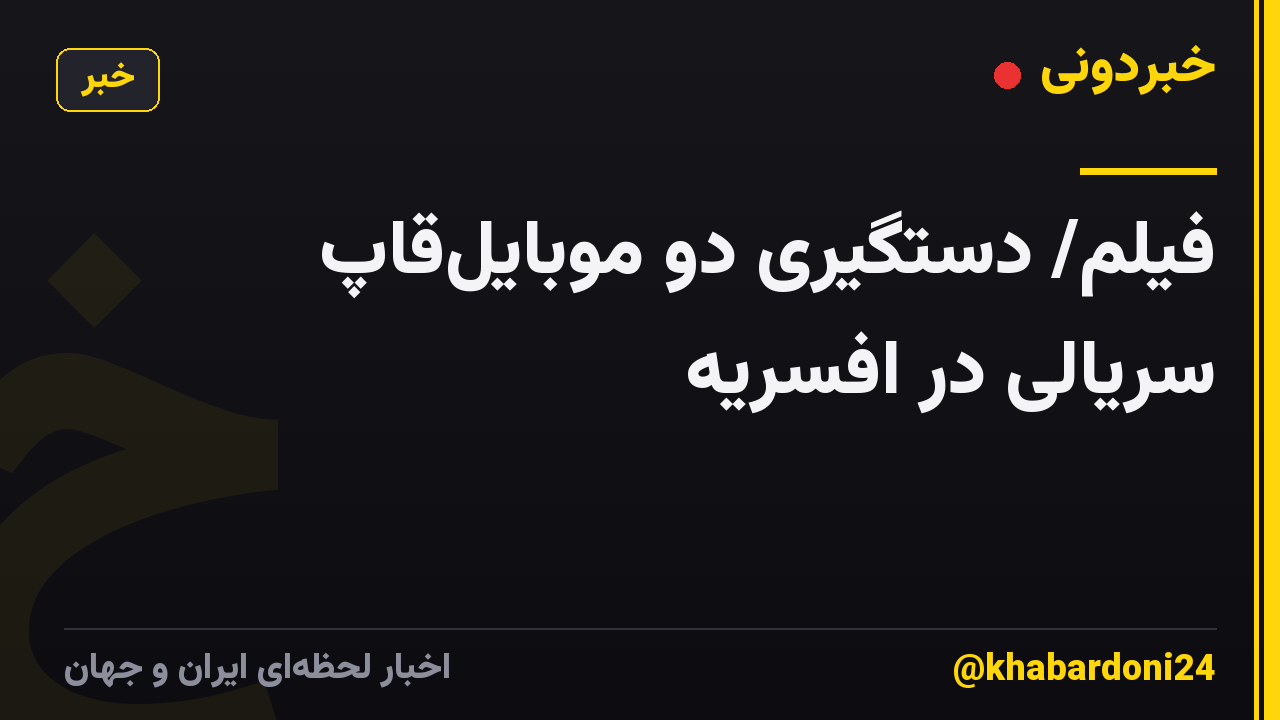 فیلم/ دستگیری دو موبایلقاپ سریالی در افسریه