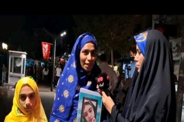 حضور بانوی مینابی و معرفی شهدای مدرسه میناب در مهمانی امت احمد سنندج
