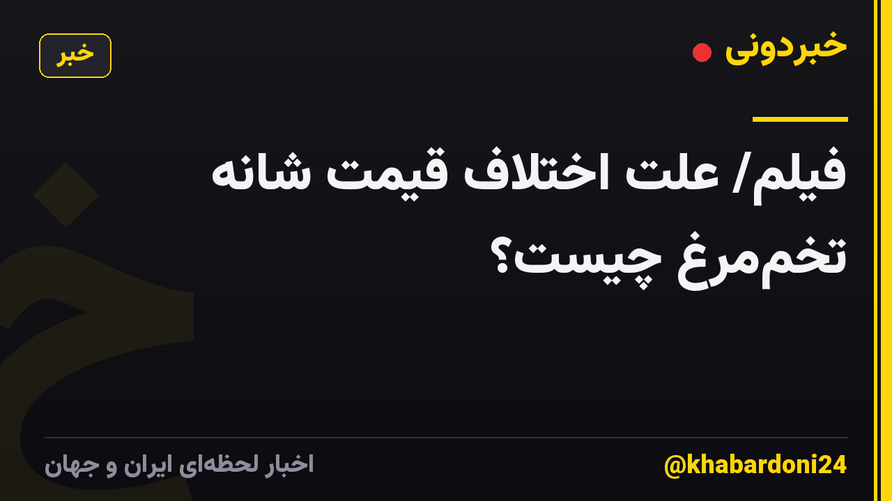 فیلم/ علت اختلاف قیمت شانه تخم‌مرغ چیست؟