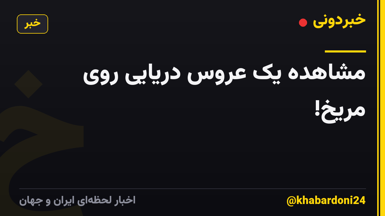 مشاهده یک عروس دریایی روی مریخ!