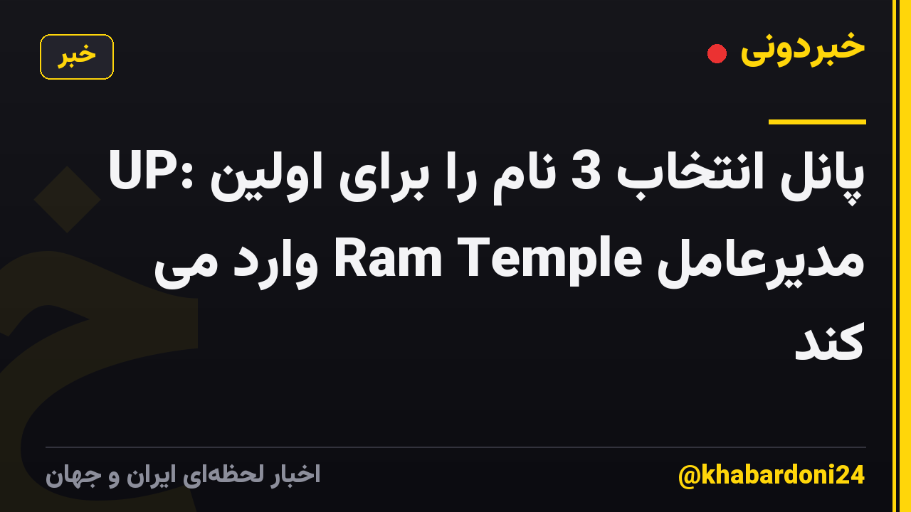 UP: پانل انتخاب 3 نام را برای اولین مدیرعامل Ram Temple وارد می کند