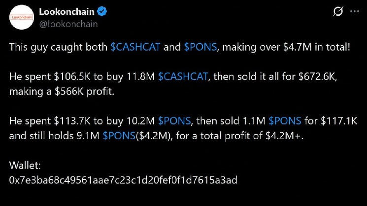 چگونه CASHCAT و PONS 220 هزار دلار را در زنجیره Robinhood به 4.7 میلیون دلار تبدیل کردند