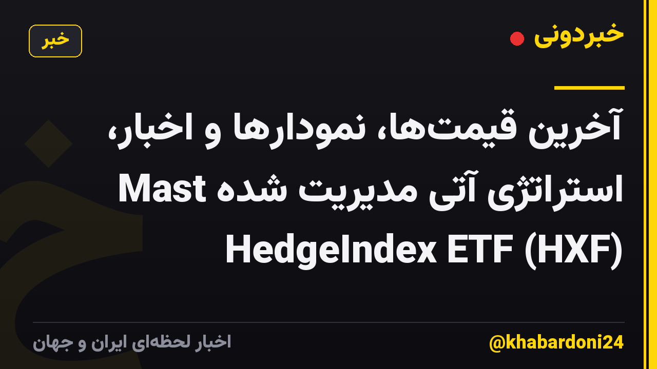 آخرین قیمت‌ها، نمودارها و اخبار، استراتژی آتی مدیریت شده Mast HedgeIndex ETF (HXF)