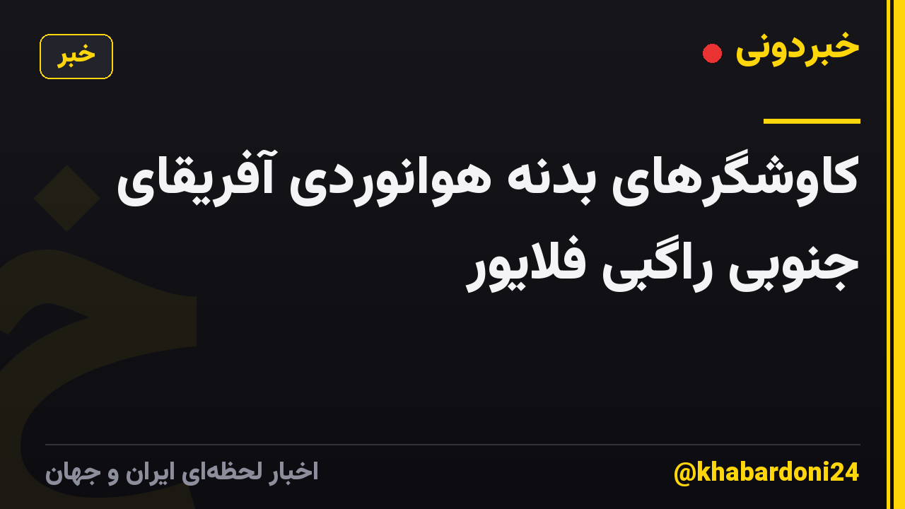 کاوشگرهای بدنه هوانوردی آفریقای جنوبی راگبی فلایور