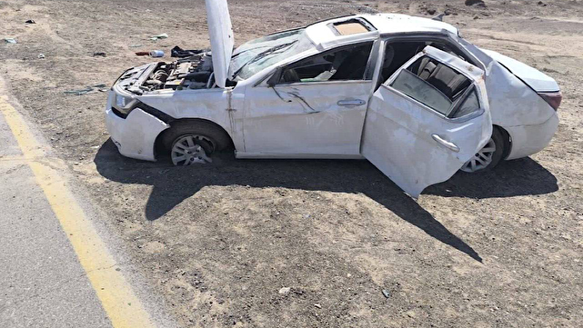 مرگ تلخ ۲ دختر دوقلو در واژگونی خودروی دنا در جاده دیهوک ـ کرمان