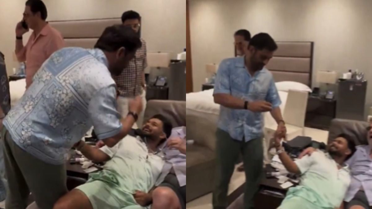 تماشا کنید: کامنت ویروسی MS Dhoni 'Hookah pee ke aa raha hoon' به Rishabh Pant اینترنت را شکست.