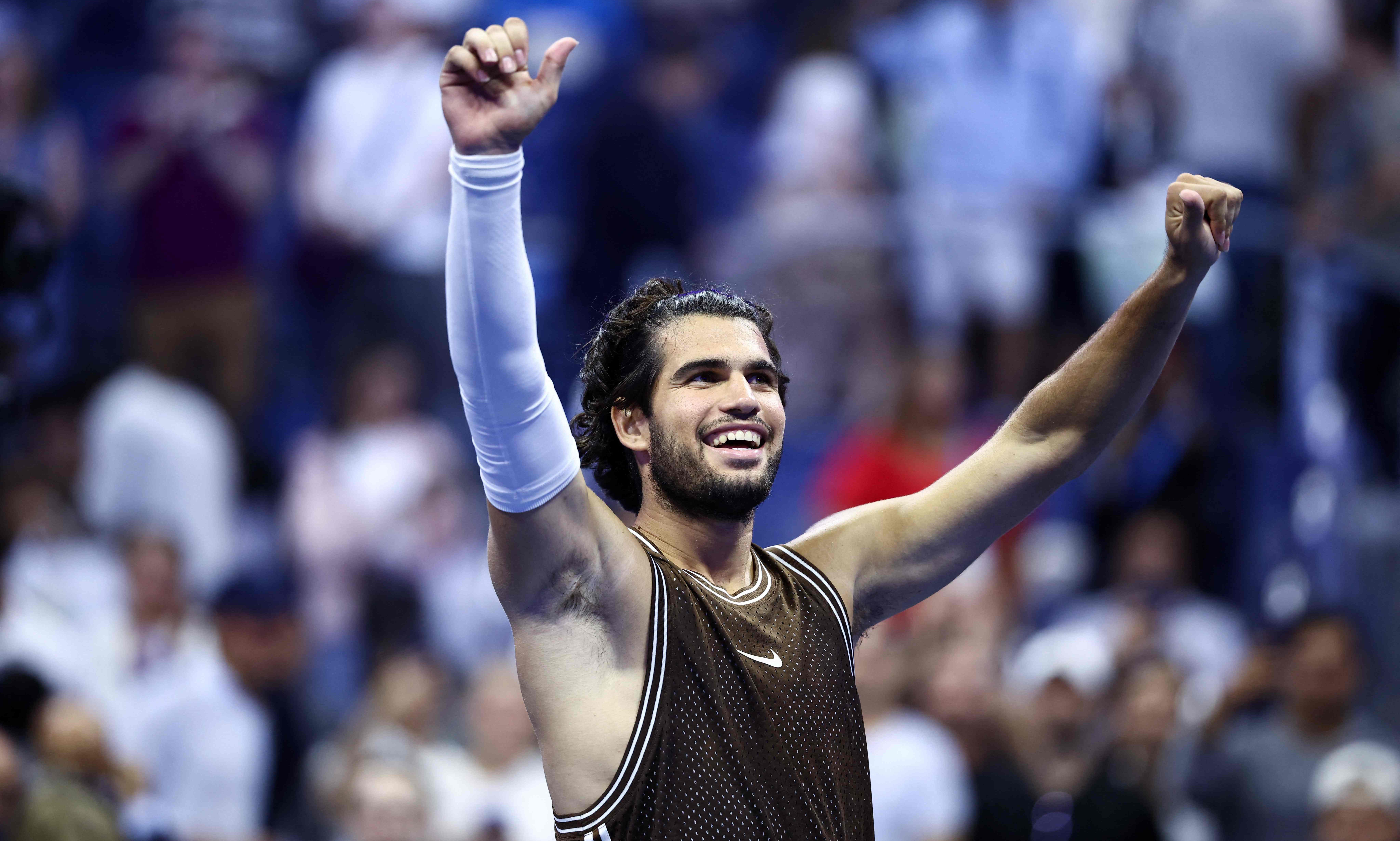 US Open 2026: کارلوس آلکاراز با غلبه بر جیمی فاریا به دور سوم رسید