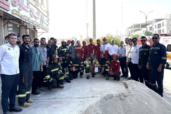 آمادگی دستگاه‌های امدادی کنگان در مانور انفجار و آتش‌سوزی