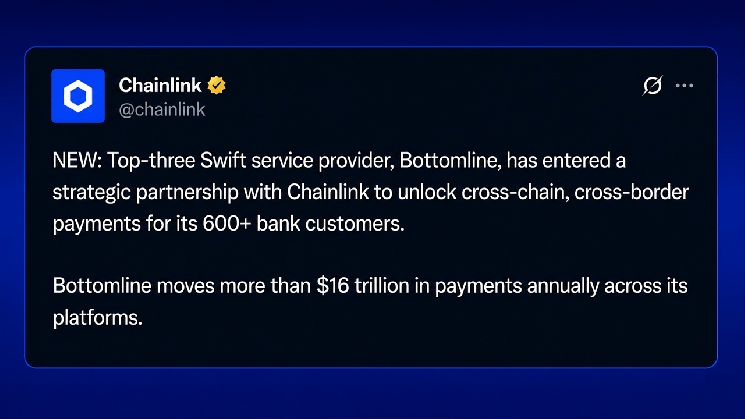 ارائهدهنده خدمات سوئیفت به Chainlink ضربه میزند تا 600 بانک Onchain را بیاورد
