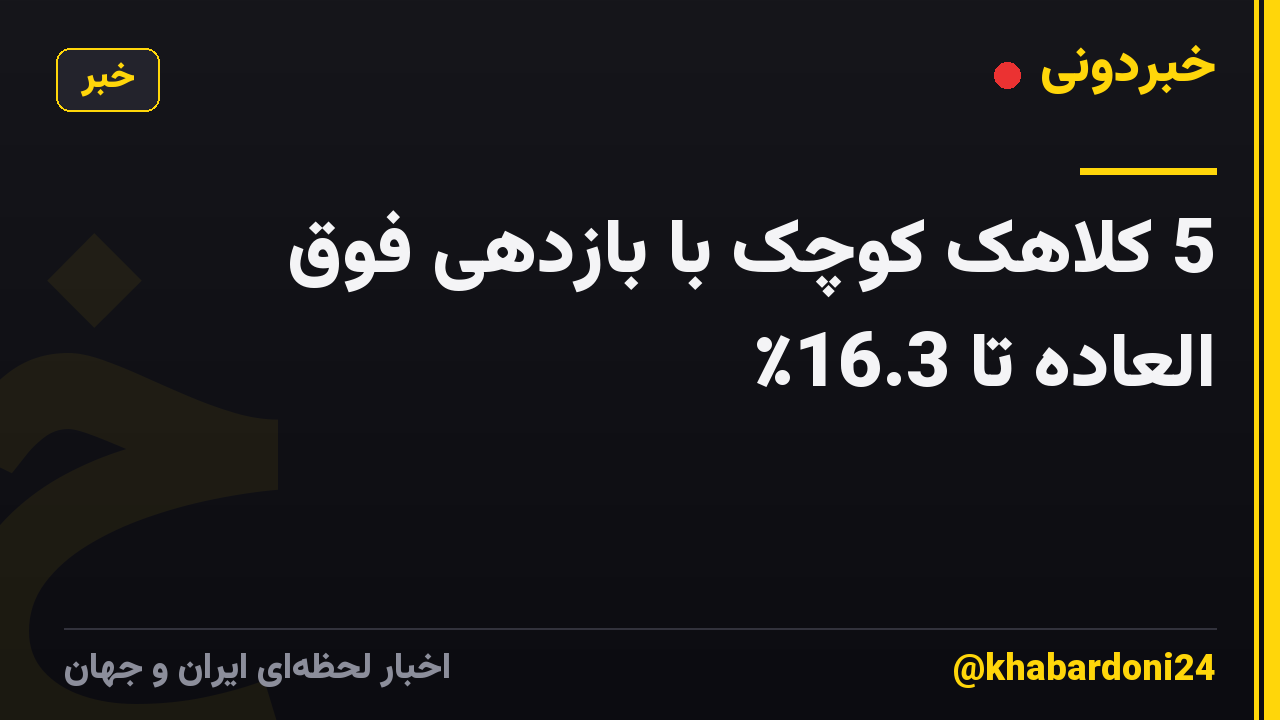 5 کلاهک کوچک با بازدهی فوق العاده تا 16.3٪