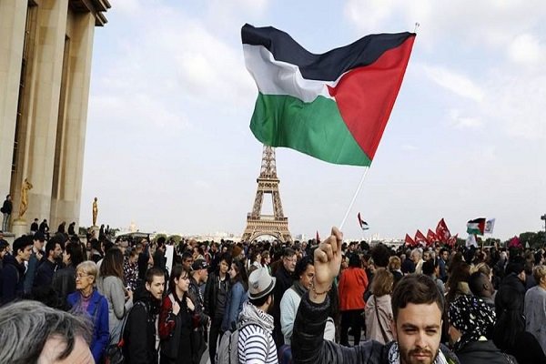 برگزاری تظاهرات ضدصهیونیستی در قلب فرانسه