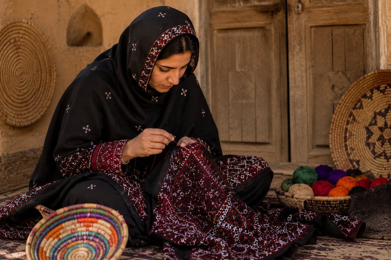 سوزن‌دوزی بلوچ؛ نیازمند توجه ویژه مسئولان برای اشتغال پایدار و ارزآوری
