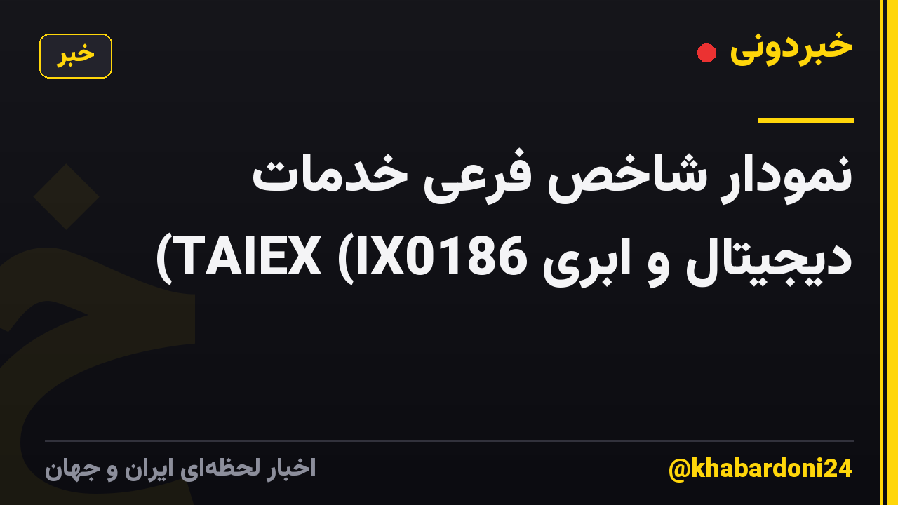 نمودار شاخص فرعی خدمات دیجیتال و ابری TAIEX (IX0186)