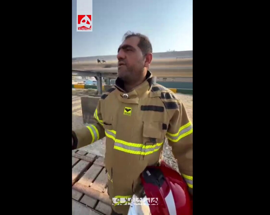 «آرمیتا بابا؛ این همون آمریکاییه که بهت می‌گفتم» + ویدئو | ماجرای نصیحت پدرانه آتش‌نشان در لحظه حمله موشکی به ایران