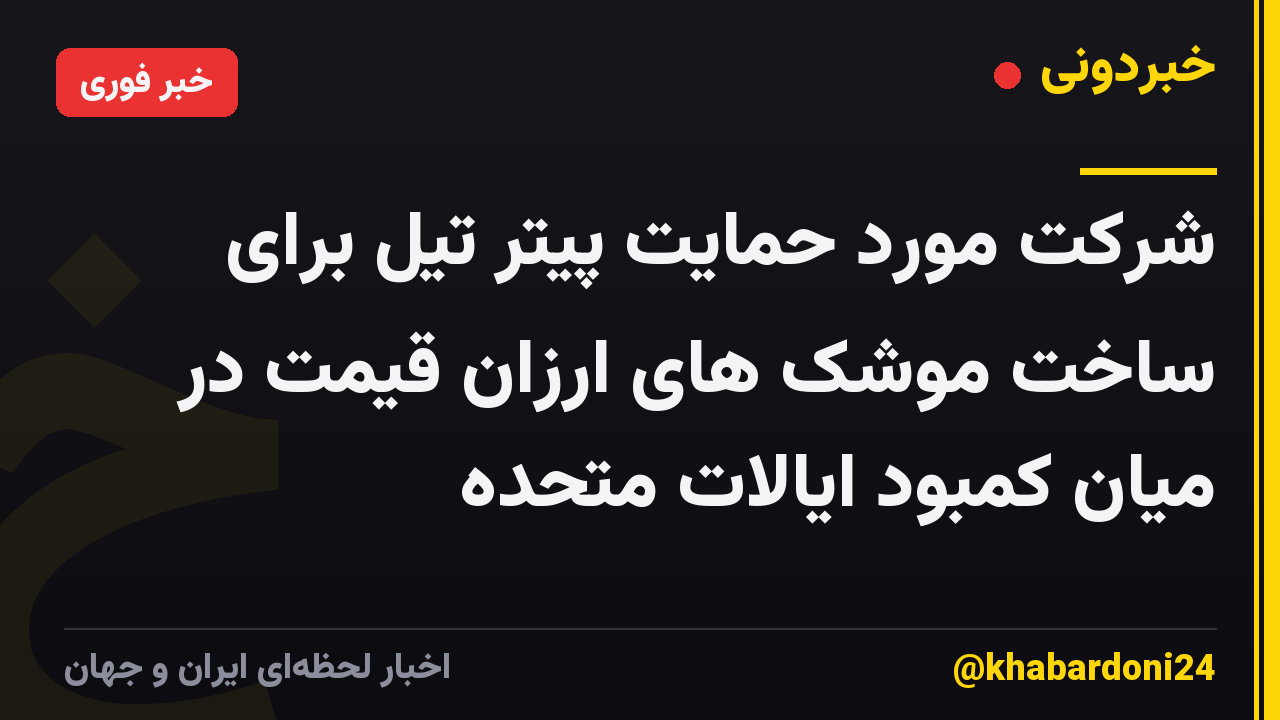 شرکت مورد حمایت پیتر تیل برای ساخت موشک های ارزان قیمت در میان کمبود ایالات متحده