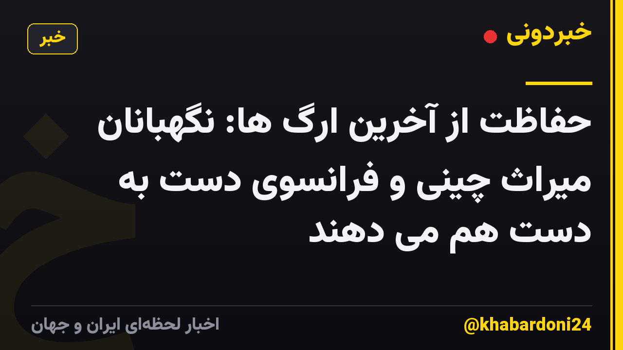 حفاظت از آخرین ارگ ها: نگهبانان میراث چینی و فرانسوی دست به دست هم می دهند