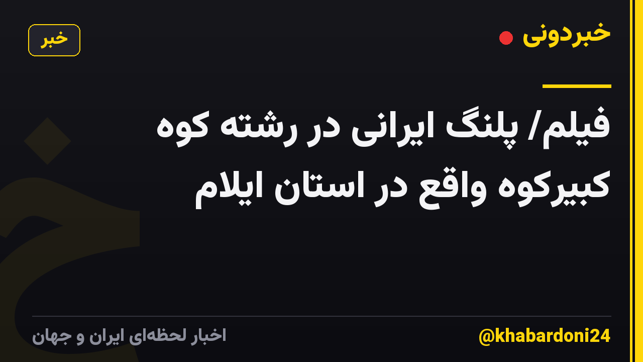 فیلم/ پلنگ ایرانی در رشته کوه کبیرکوه واقع در استان ایلام