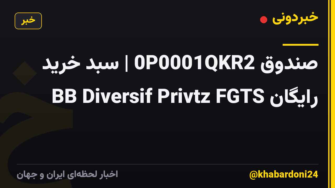 صندوق 0P0001QKR2 | سبد خرید رایگان BB Diversif Privtz FGTS