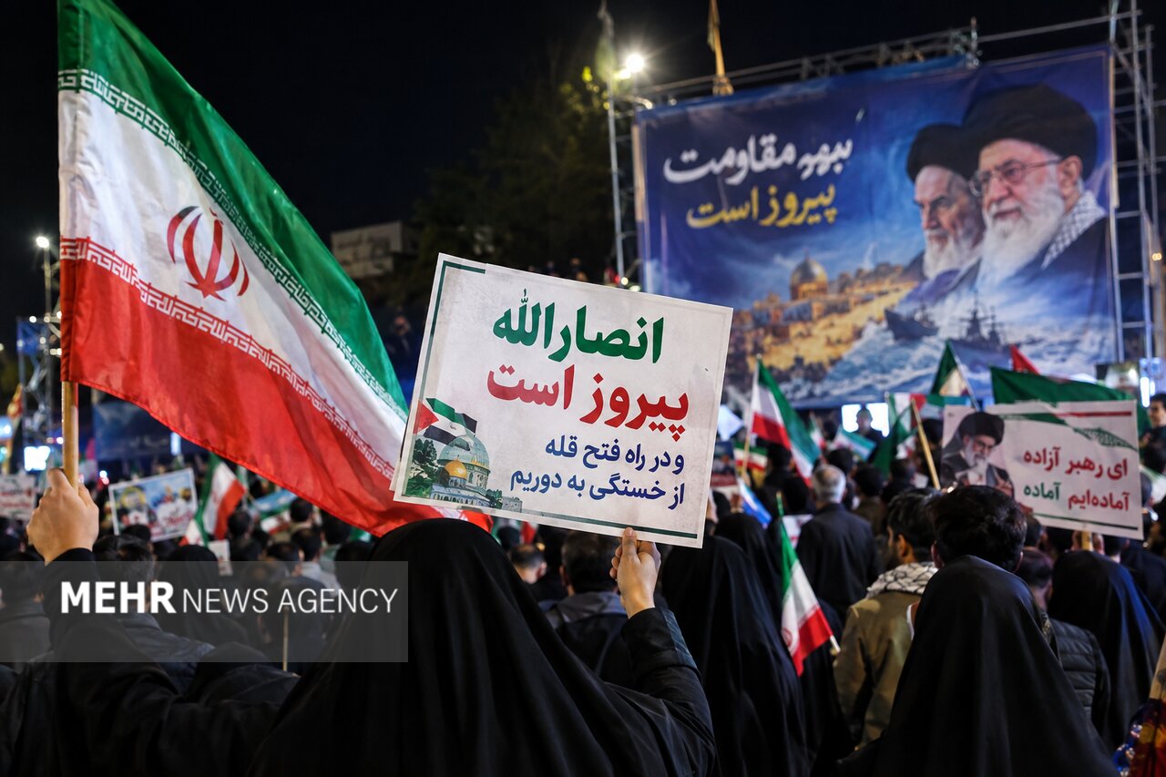شور پیروزی مقاومت در «شبهای اقتدار»؛ از بابالمندب تا قومس