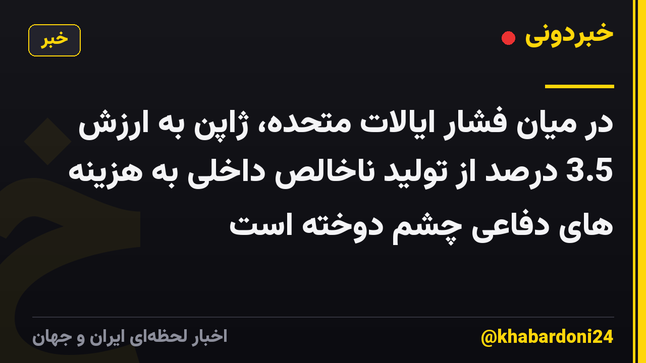 در میان فشار ایالات متحده، ژاپن به ارزش 3.5 درصد از تولید ناخالص داخلی به هزینه های دفاعی چشم دوخته است